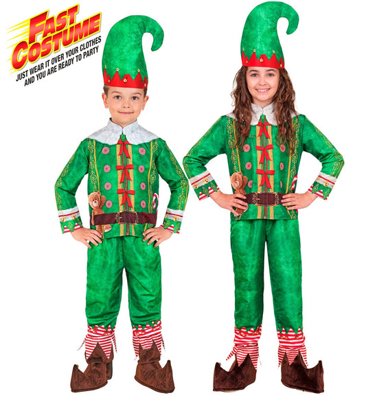 Santa's Little Helper Elf Fast Costume Children's